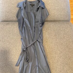 Banana Republic belted silky shirt dress